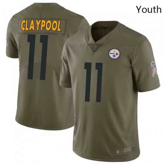 Men Nike Steelers 11 Chase Claypool 2017 Salute To Service Stitched NFL Jersey